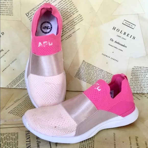 Free People APL Techloom Bliss Sneaker Mesh Pristine Fusion Pink Beige